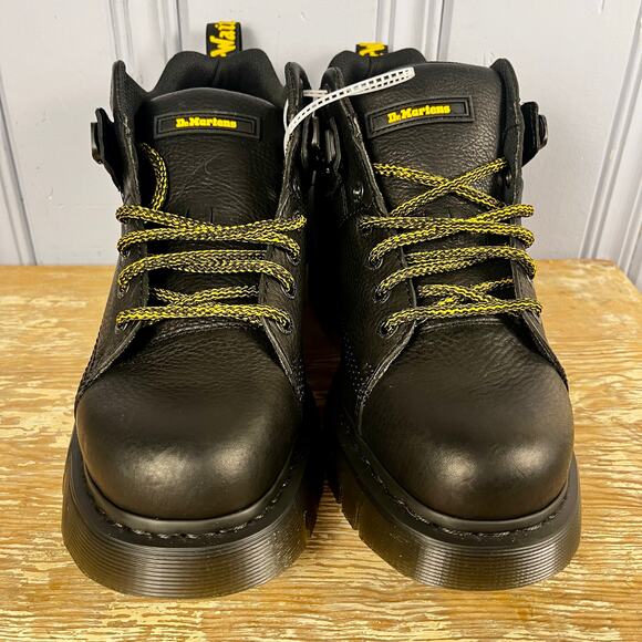 Doctor Doc Martens NEW Leather Mens 12 Woodard Grizzly
Black Hiker/Work Boots - Picture 5 of 11